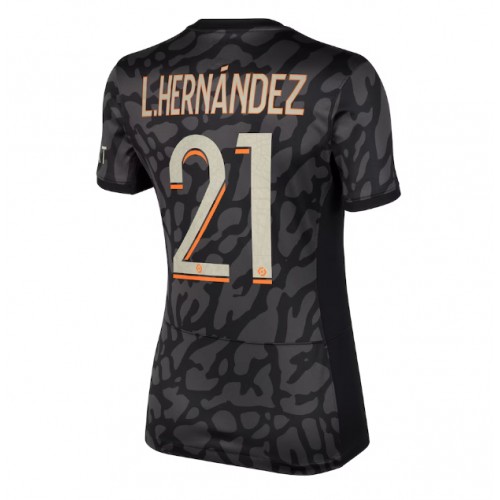 Maillot de foot Paris Saint-Germain Lucas Hernandez #21 Troisième Femmes 2023-24 Manches Courte